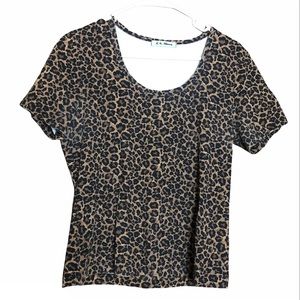 Cheetah tee size large